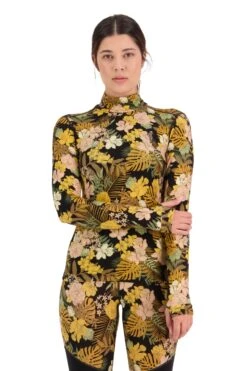 Mons Royale - Cascade Merino Flex 200 LS Mock Neck - Naisten Merinovillainen Välipaita