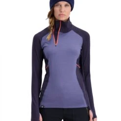 Mons Royale Olympus 3.0 Half Zip, Naisten Merinovillainen Aluspaita