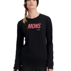 Swix || Mons Royale || Odlo 16 Mons Royale Yotei BF Tech LS, Naisten Merinovillainen Aluspaita